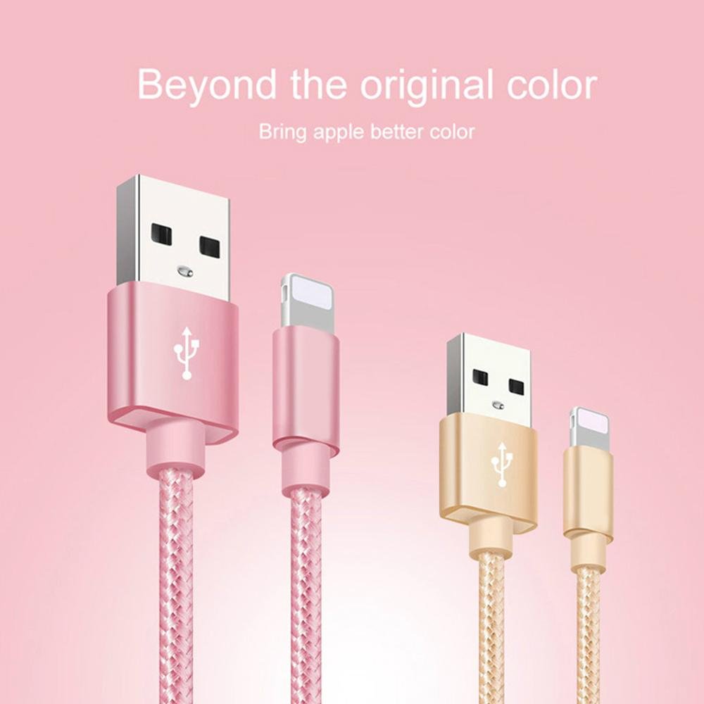  USB Cable Fast Charging Metallic Nylon Braided for Micro cable  2