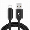 Leather Braided USB AM to Micro USB 1m OEM Fast charging and data transfer cable 1