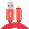 Leather Braided USB AM to Micro USB 1m OEM Fast charging and data transfer cable 4