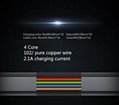 USB AM to Micro USB + Type C LED Cable 5