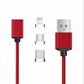 usb 2.0 / 3.0 3 in 1 Magnetic USB A to lightning, Type C, Micro 3