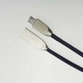 Zinc Alloy LED Flat Fast Charging lightning Mobile Phone USB Cable for iPhone 2