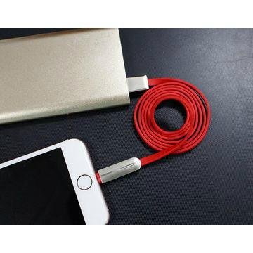 Solid Zinc Alloy Flat Fast Charging lightning USB Mobile Phone Cable for iPhone 2
