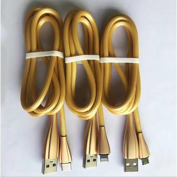 Zinc alloy USB A to lightning data cable for iPhone 3