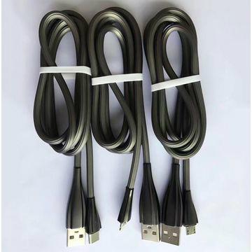 Zinc alloy USB A to lightning data cable for iPhone 4