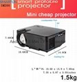 New Arrival Best SM200 Mini Projector Led Beamer LCD Projector With USB HDMI Nat 3
