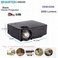 New Arrival Best SM200 Mini Projector Led Beamer LCD Projector With USB HDMI Nat 4