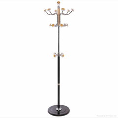 Heavy Duty Metal Standing Coat Rack with Plastic Round Accessory