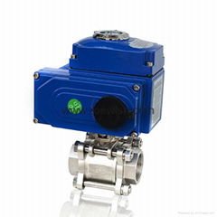 Electric DC24V AC220V Threaded Ends Motorized Ball Valve 