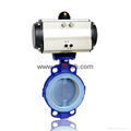 Double Acting Spring Return Pneumatic Wafer Butterfly Valve  2