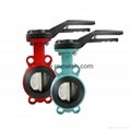Double Acting Spring Return Pneumatic Wafer Butterfly Valve  4