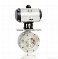 Double Acting Spring Return Pneumatic Flanged Butterfly Valve  1