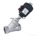 Threaded Pneumatic Angle Seat Valve with Pneumatic Actuator  2