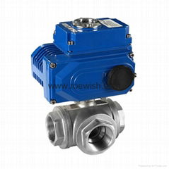 3-Way Threaded Pneumatic Ball Valve