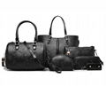 2017 new design fashion 6pcs in 1 set bag with embossed flower single shoulder b 2