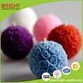 The Flower Shape Ball Candle Colored And