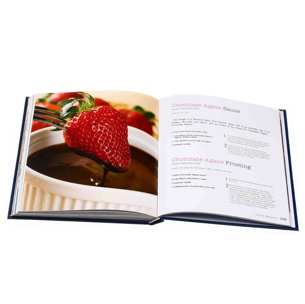 Full color hardcover book custom cookbook printing 4