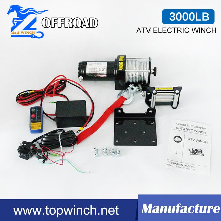3000磅 12v/24v 車載電動絞盤沙灘車絞盤