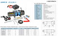 6000磅 12v/24v 車載尼龍繩電動絞盤 2