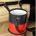 Cylindrical recyclable portable car  trash can 2