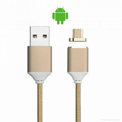 Newest fast charging micro usb nylon braided cable magnetic data cable for sale