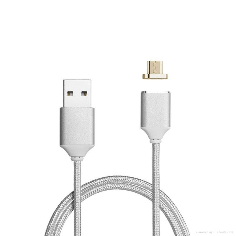 Newest fast charging micro usb nylon braided cable magnetic data cable for sale 4