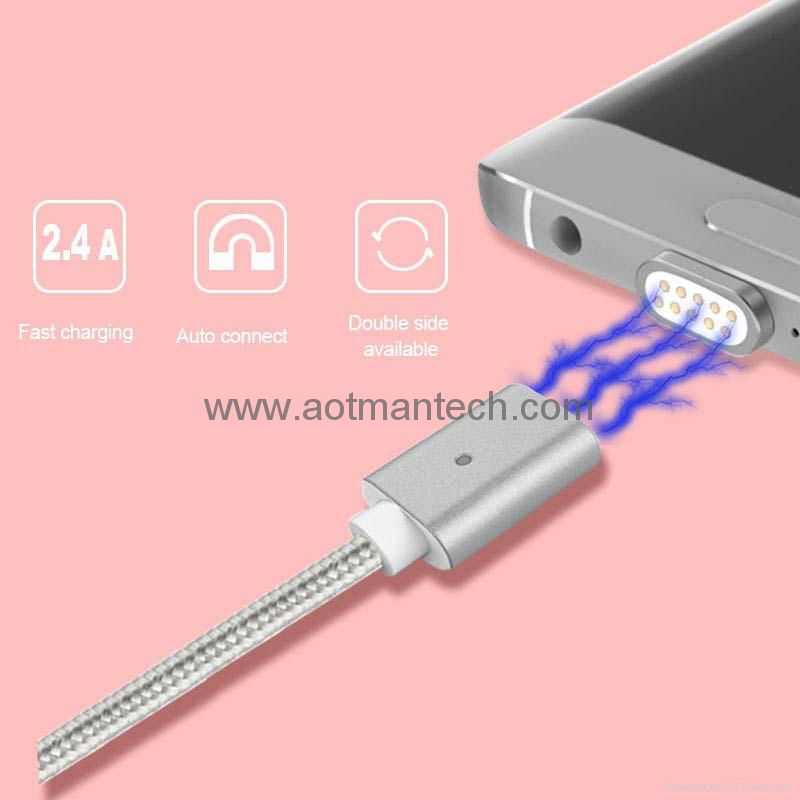 Newest fast charging usb3.1 type c cable magnetic cable connector micro usb cabl 4