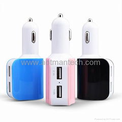 12v power adapter battery charger car 5v 3.1a 3 port usb charger