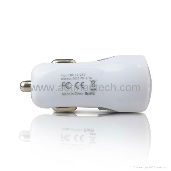 12v dc power adapter white 2 port usb car charger from Aotmanfactory 2