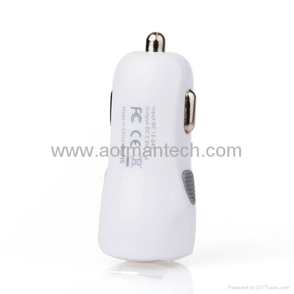 12v dc power adapter white 2 port usb car charger from Aotmanfactory 3