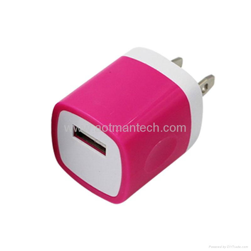 5.0V 1000mA  usb travel adapter charger usb wall mount adapter 3