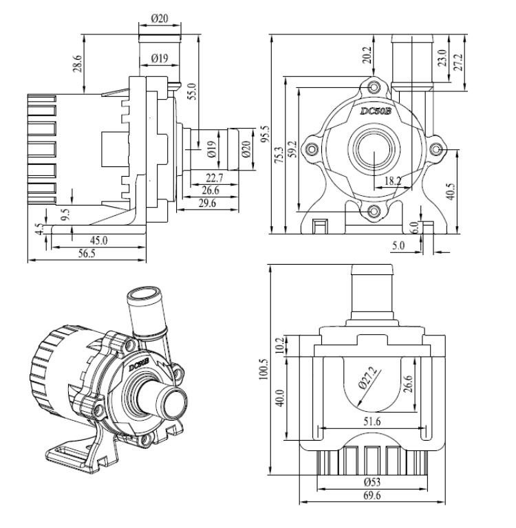 zksj水泵直销  DC50B 扬程13米 2