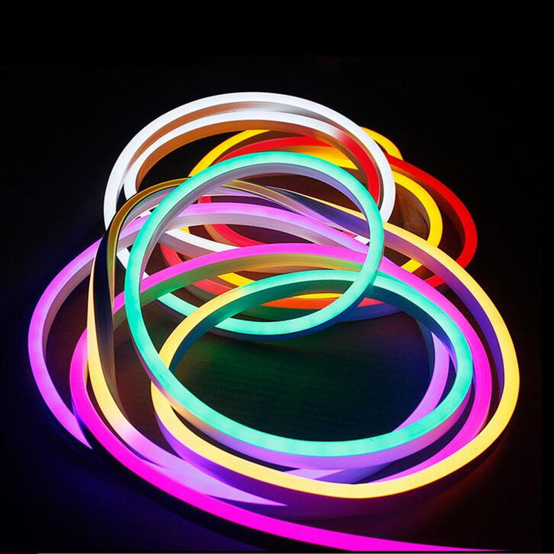 waterproof smd5050 rgb dot-free led neon rope light 