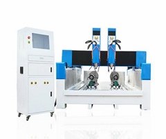 JINAN stone marble cnc machine with rotary axis