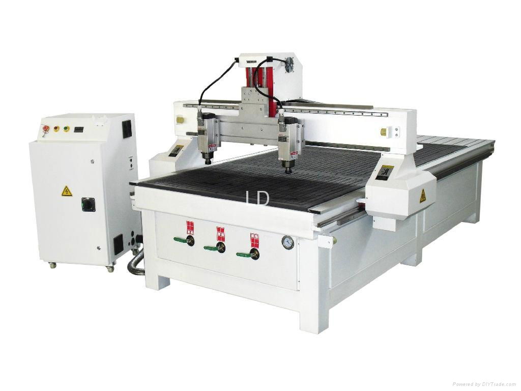  Wood cnc router two heads Kitchen Door Cabinet Furniture double spindle