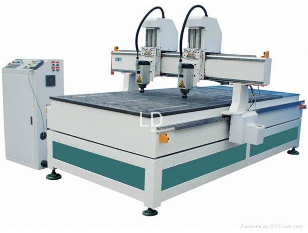  Wood cnc router two heads Kitchen Door Cabinet Furniture double spindle 2