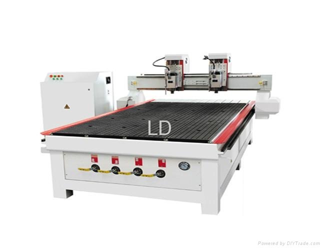 Wood cnc router two heads Kitchen Door Cabinet Furniture double spindle 4