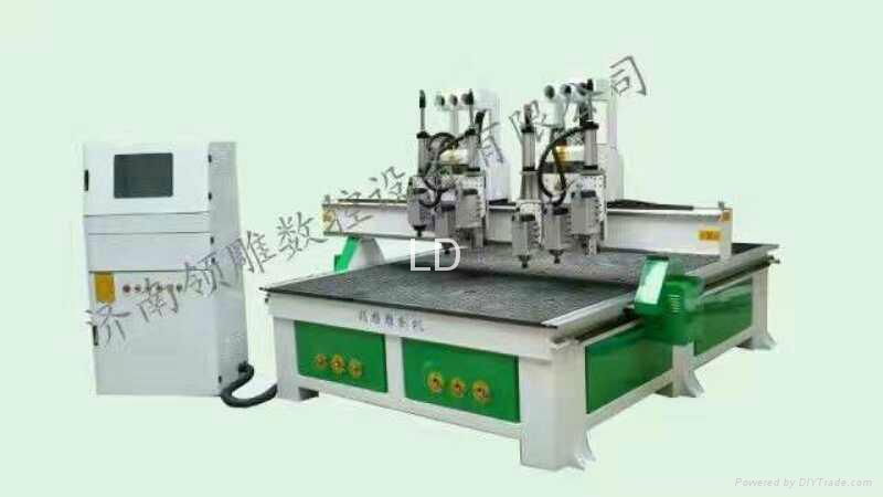  Wood cnc router two heads Kitchen Door Cabinet Furniture double spindle 5