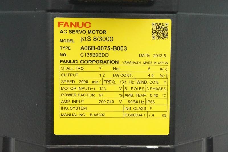 Fanuc servo motor A06B-0075-B003 motor used for fanuc cnc system machine 4