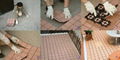 30x30cm non slip roofing glazed white ceramic interlocking flooring tile design  2
