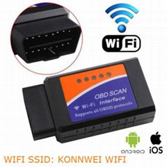 Wi-Fi WiFi ELM327 Car OBD2 OBDII Bluetooth Diagnostic Interface for iPhone iPad