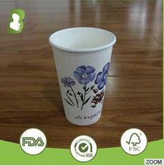 single wall paper cup with new design