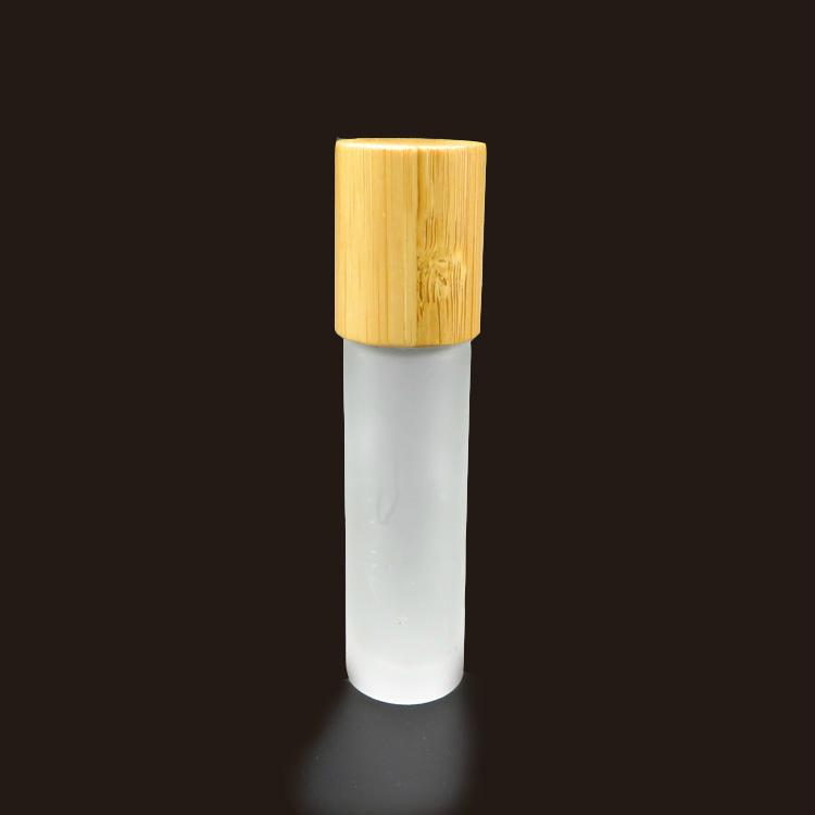 amber frost roll on glass bottle with bamboo lid 5