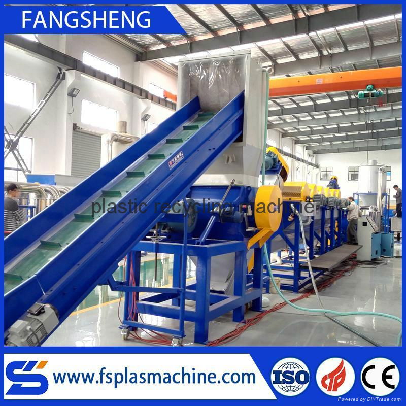 plastic rubber tyre and waste film woven bags recycling machine