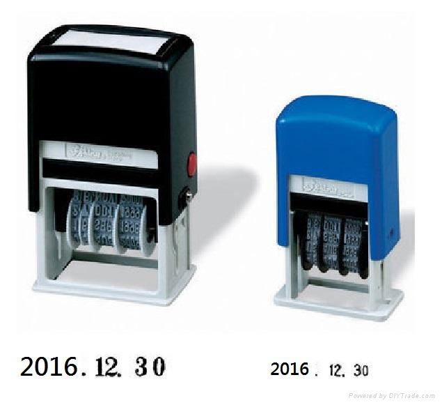 date stamp with built-in ink pad for office or school