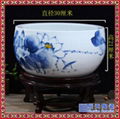 陶瓷手繪青花金魚缸