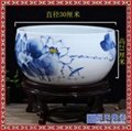 陶瓷手绘青花金鱼缸