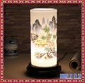 景德镇白瓷手绘薄胎陶瓷台灯灯罩