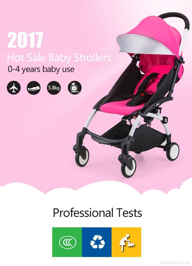 Luxury  360°  Automated   Colorful   Prevent   Shock  Baby  Stroller   5