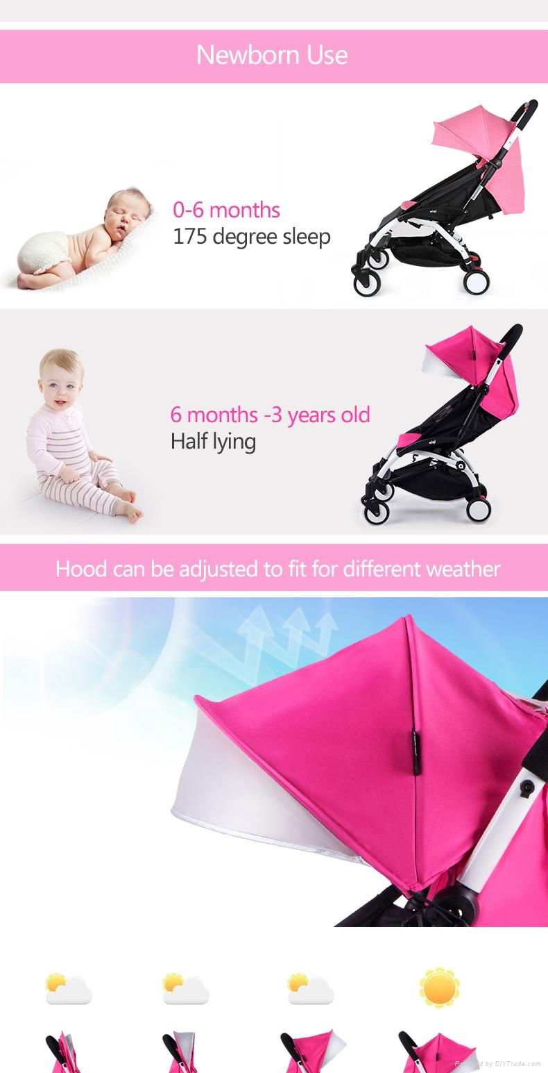 Luxury  360°  Automated   Colorful   Prevent   Shock  Baby  Stroller   3